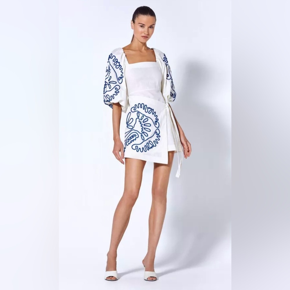 Alexis Vallini Embroidered Mini Dress